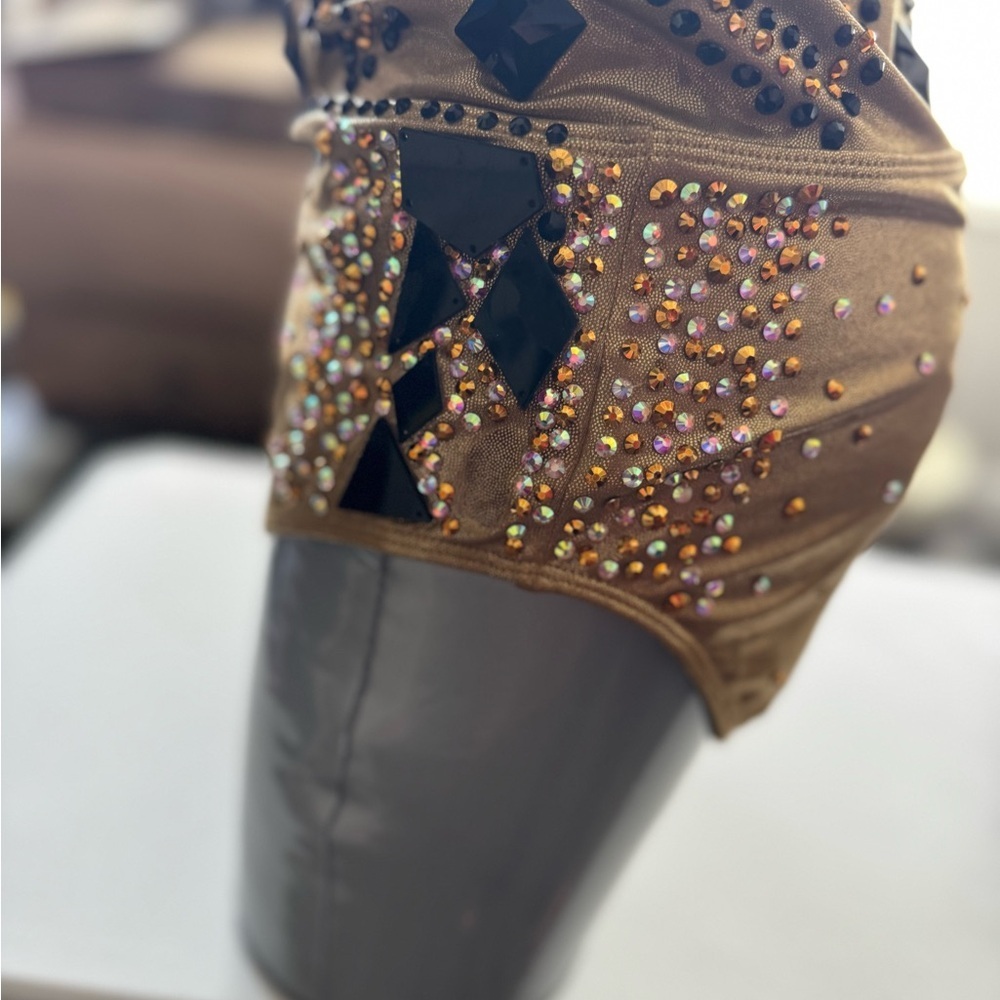 Gold Rhinestone Dance Outfit - Picture 5 of 8